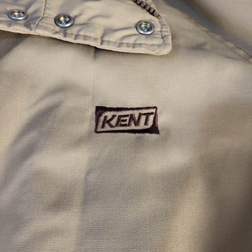 NWT Vtg KENT Seed Jacket Mens L Tan/Brown Faux Fur Lining Made In USA